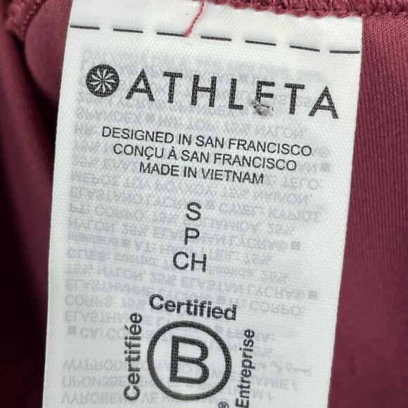 Athleta Transcend Crop Pants Pink Rose Mauve Straight Leg Size S Pockets - Picture 7 of 8